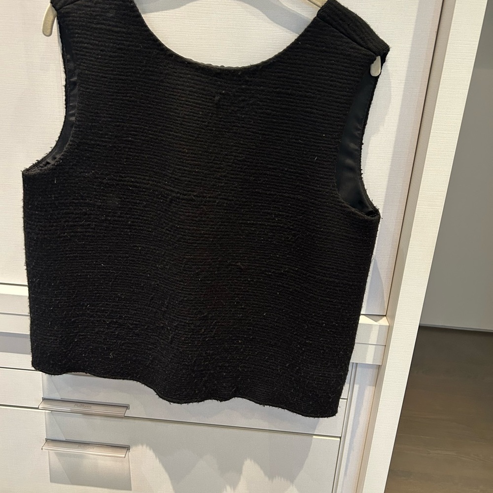 VOZ Black Sleeveless reversible wool vest